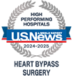 U.S. News & World Report High Performing Hospital: Heart bypass surgery