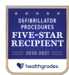 Five-Star Recipient for Defibrillator Procedures 2020 2021
